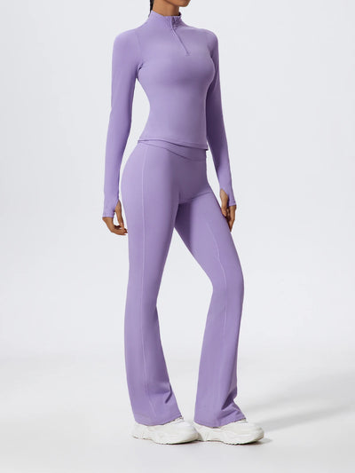 Zip Jacket Flare Set