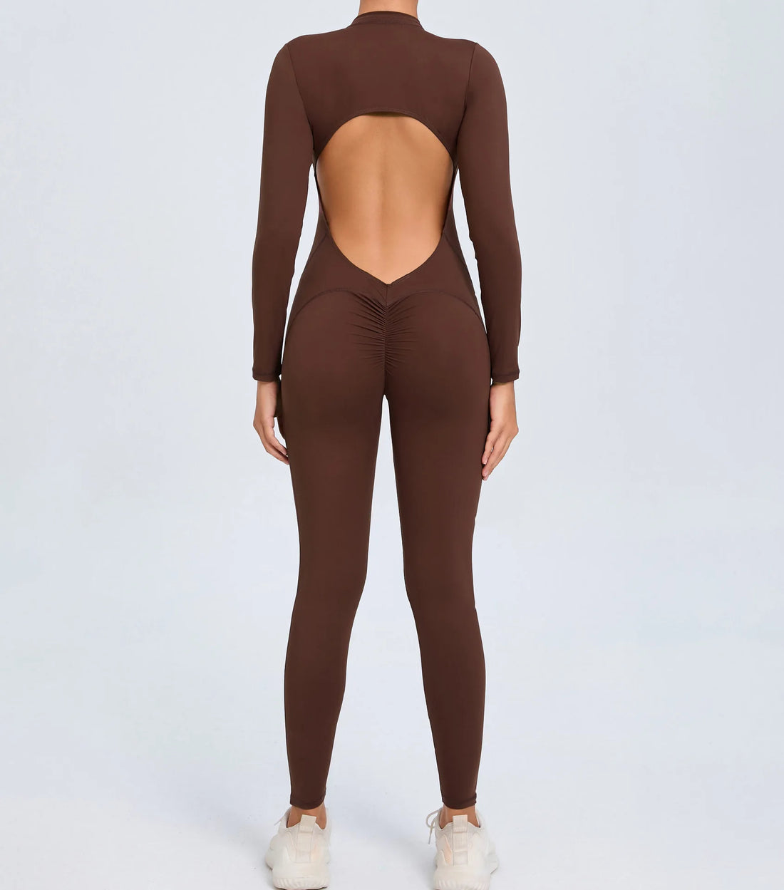 Long Sleeve V-Back Jumpsuit