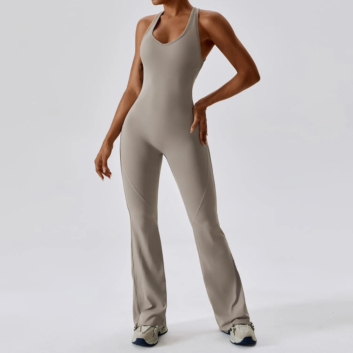 Racerback Flare Jumpsuit