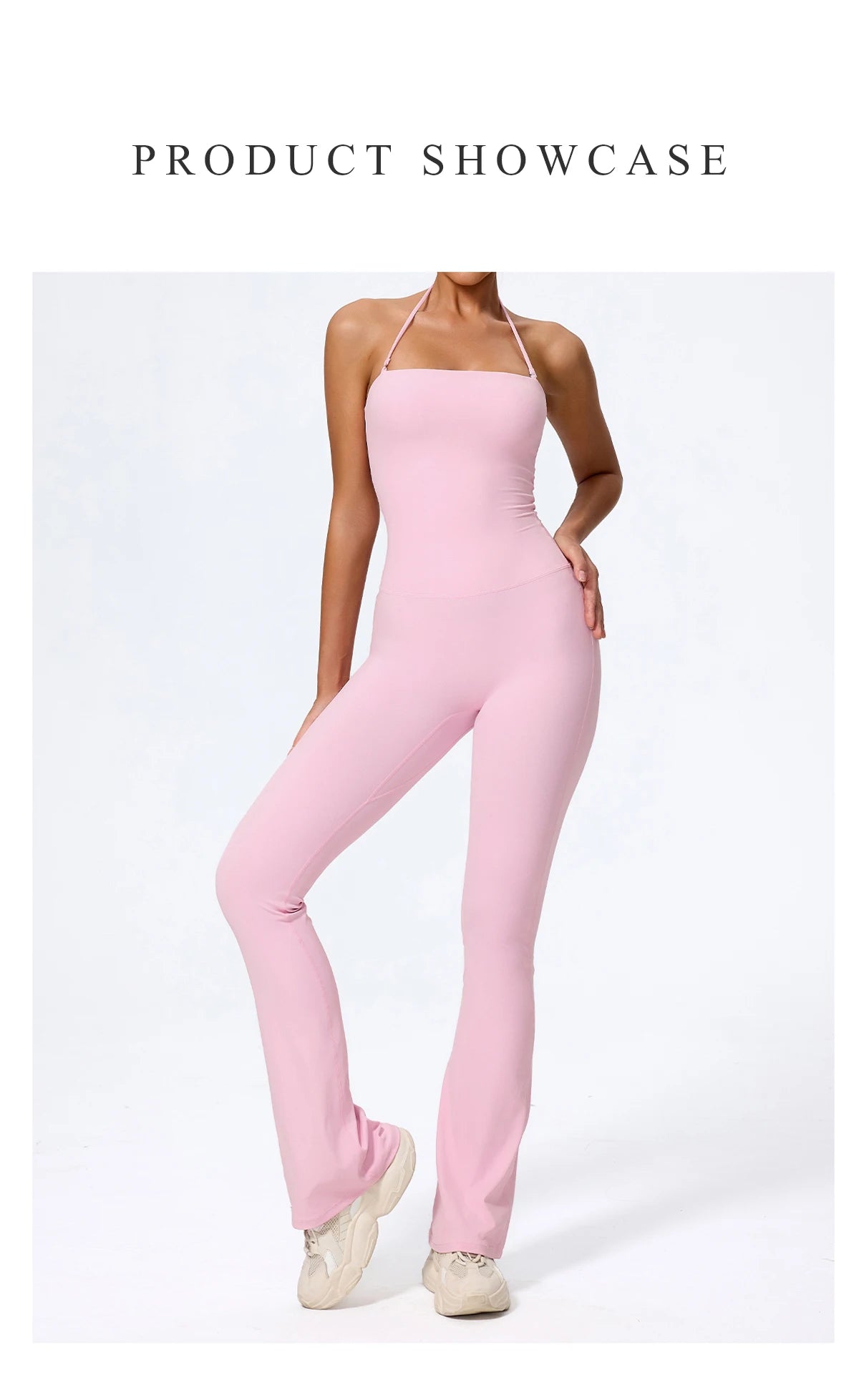 Halter Neck Flare Jumpsuit