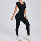 Yoga Set Sexy Backless One-piece Suit Female Rompers Quick Dry Yoga Clothing Workout Bodysuits Flared Sports Jumpsuit Women