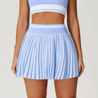 Chic High Waist Pleated Tennis Skort with Pockets