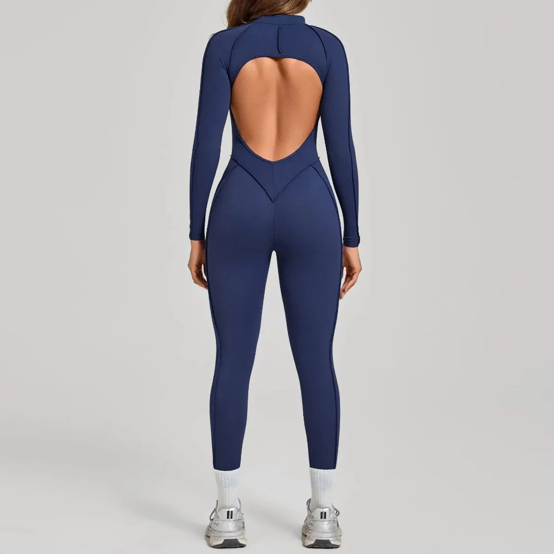 Backless Zip Jumpsuit