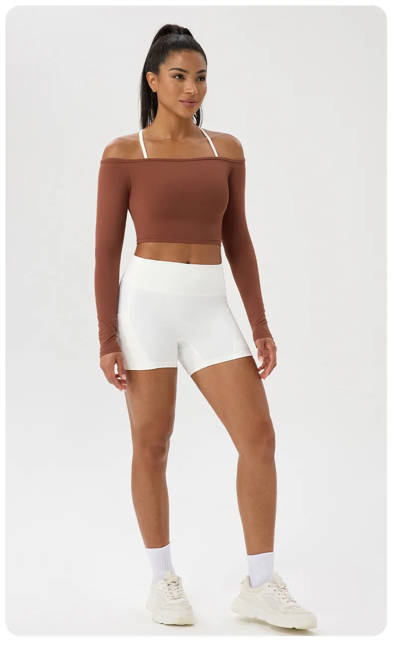 Off-Shoulder Ribbed Crop Top