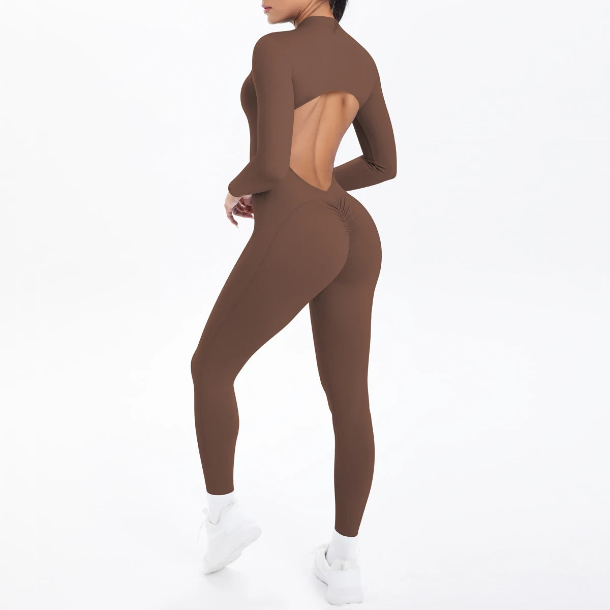 Long Sleeve Backless Zip Bodysuit