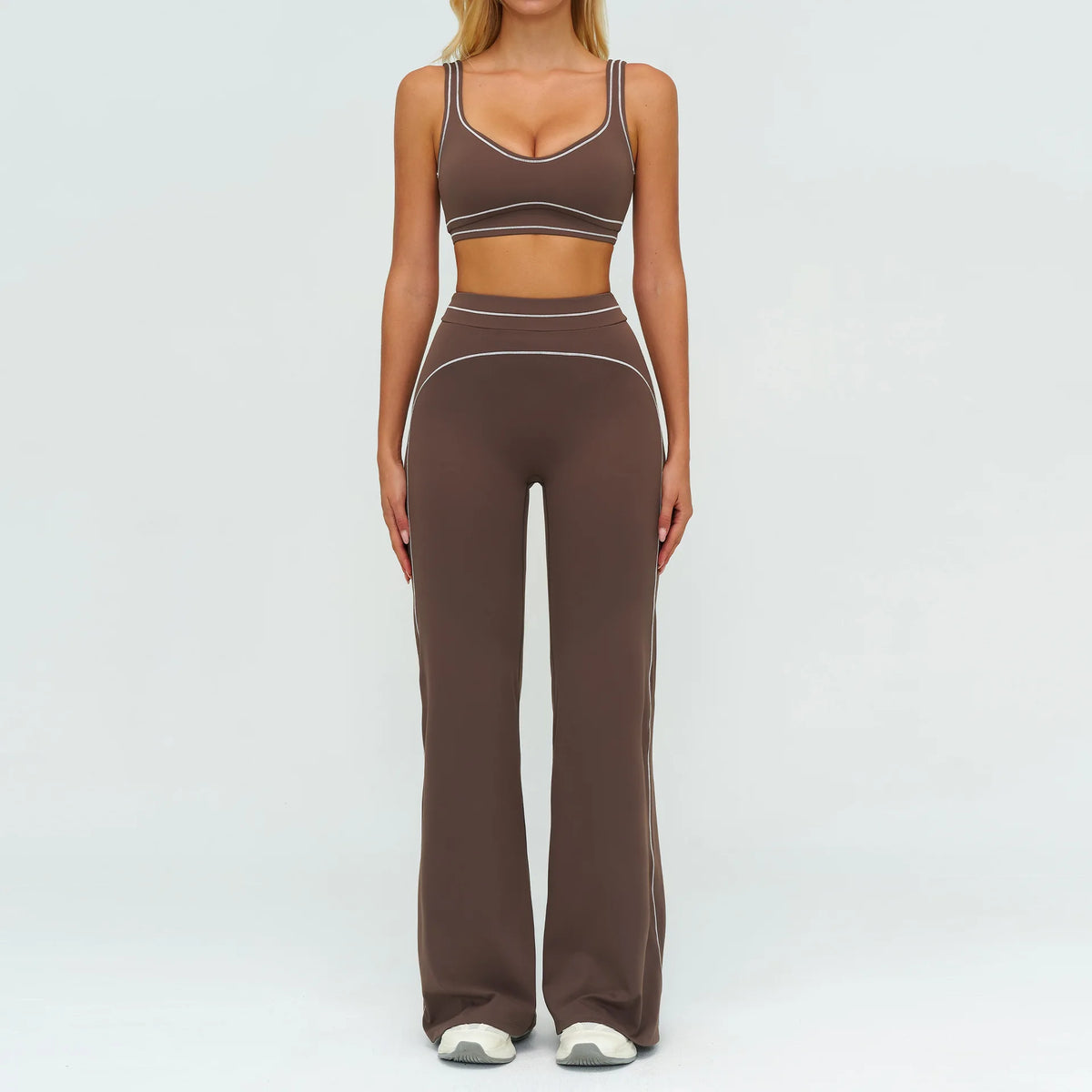 Crop Bra & Flare Leggings Set