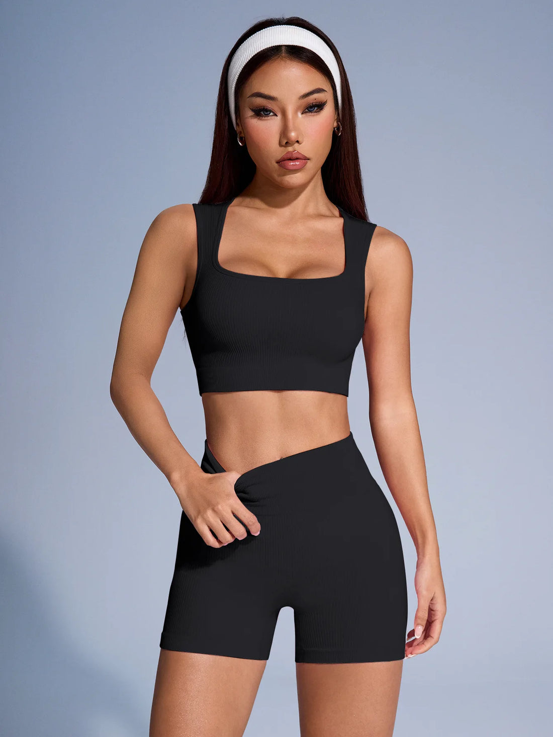 Ribbed Seamless Tank & Shorts Set