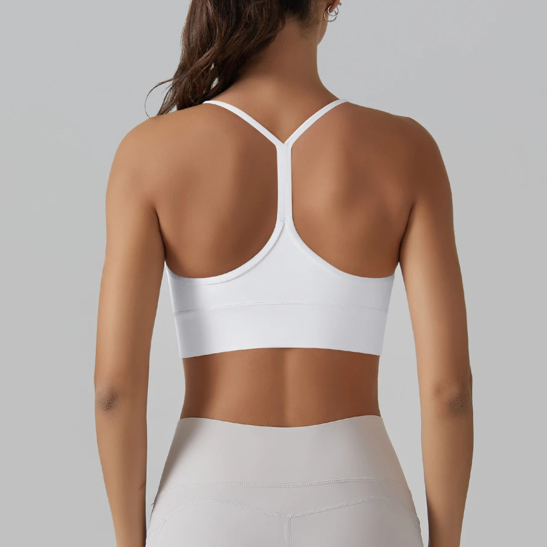 Y-Back Strappy Crop Bra
