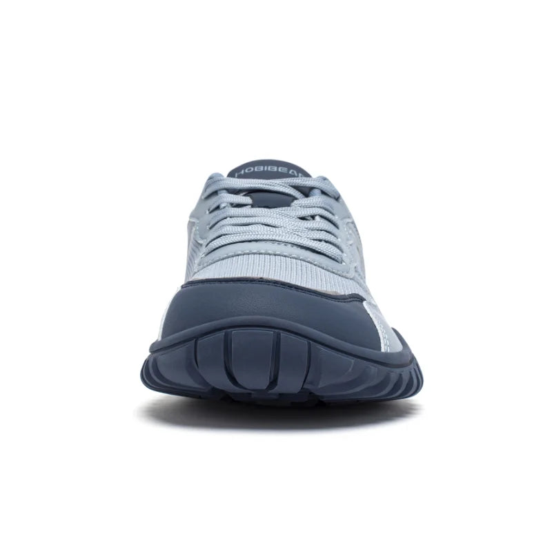 HOBIBEAR Unisex Wide Toe Sneakers Comfortable Walking Shoes Lace Up Outdoor Travel Breathable Sneakers