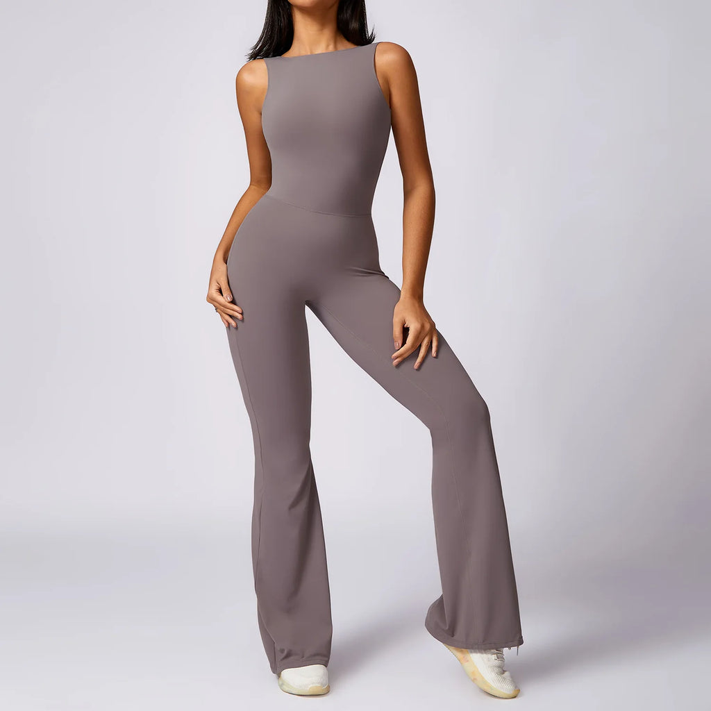 Elegant Women's Yoga Jumpsuit - All-in-One Fitness Wear