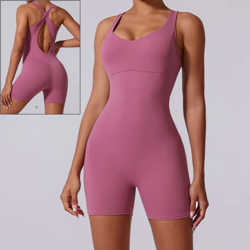 Cloud Rise Women's V-Back Yoga Jumpsuit