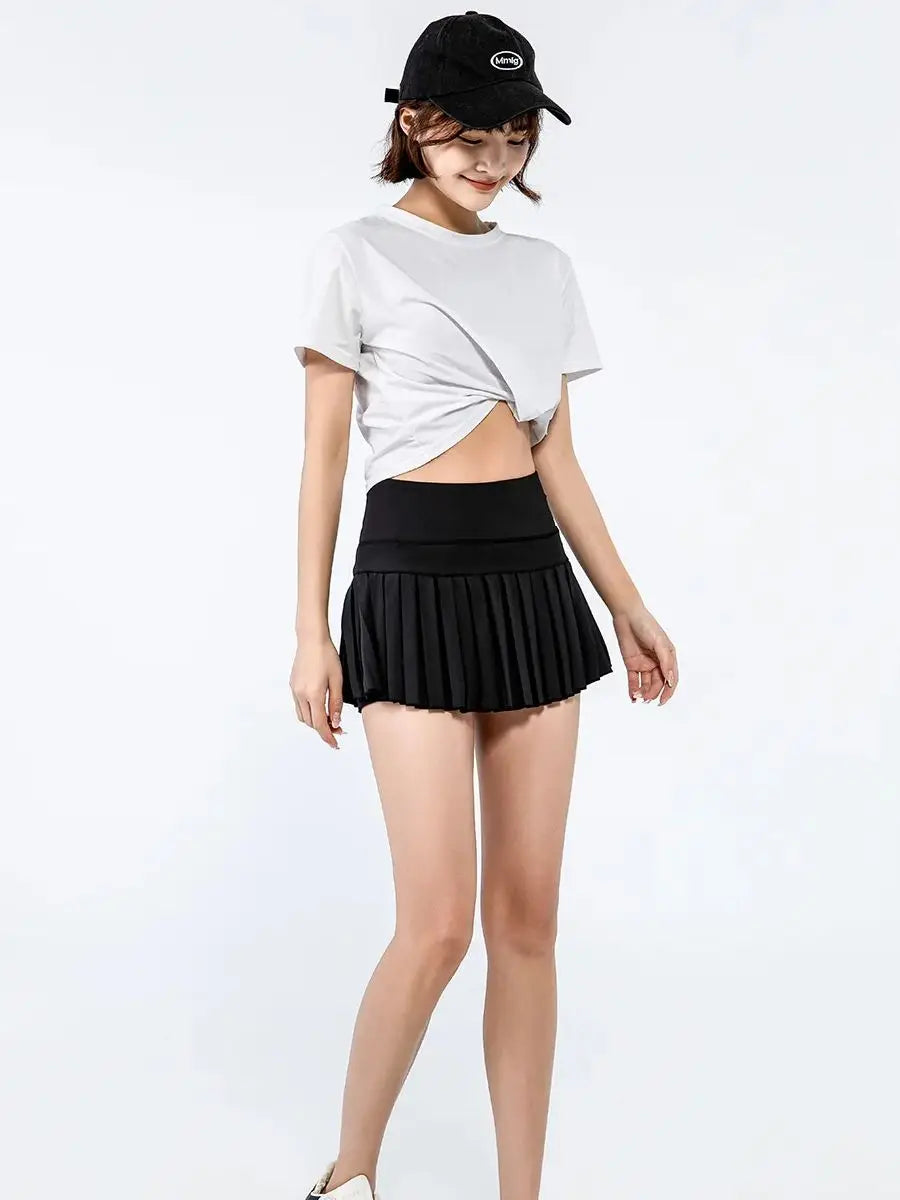 Pleated Tiered Skort