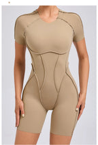 Short Jumpsuit Gym Clothes For Women Sportswear Fitness Overalls Backless Scrunch Booty Yoga Suit Sports Set Outfit