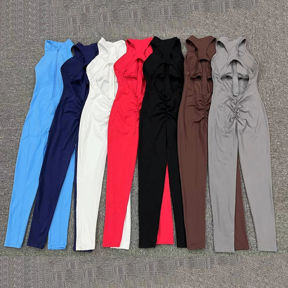 Padded Zip Jumpsuit