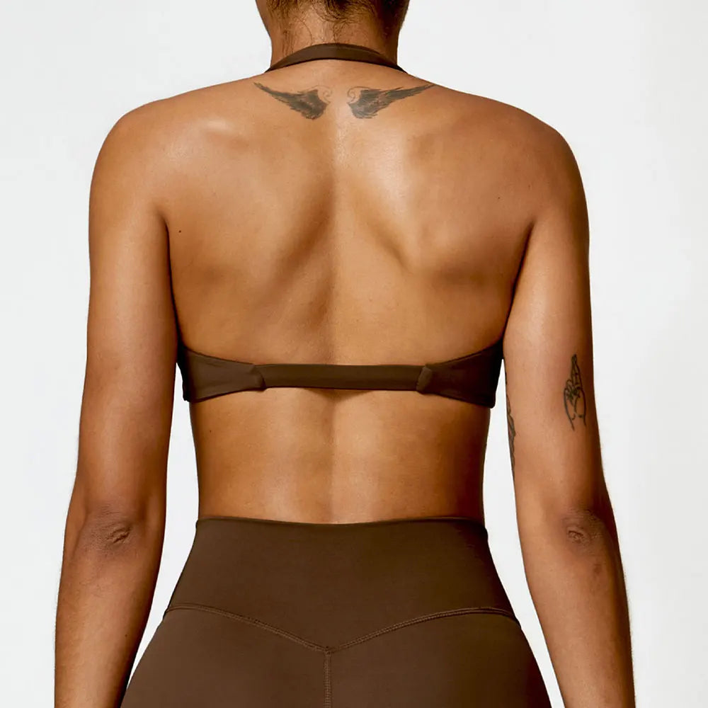 Yoga Bra Push-up Sports Fitness Vest Nylon Gym Workout Sports Underwear Sexy Breathable Quick Dry Athletic Training Crop Top
