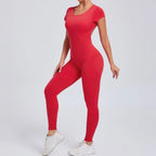Yoga Set Sexy Backless One-piece Suit Female Rompers Quick Dry Yoga Clothing Workout Bodysuits Flared Sports Jumpsuit Women