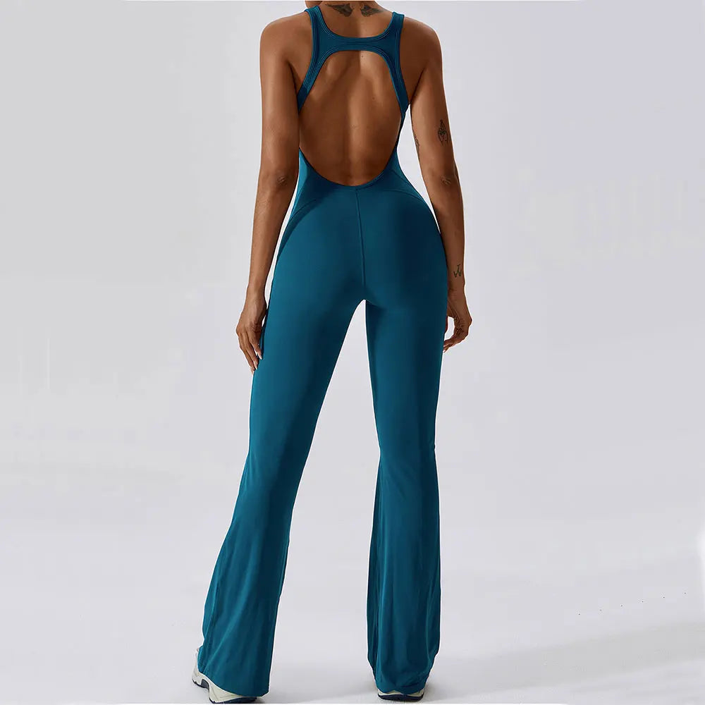 Scoop Back Sleeveless Jumpsuit