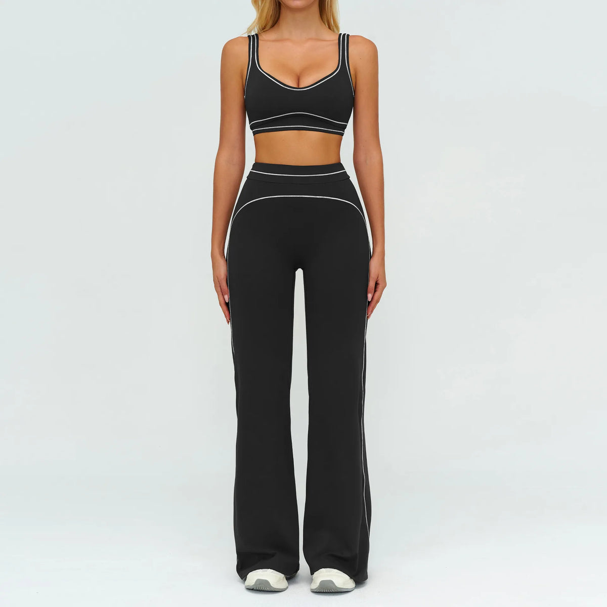 Crop Bra & Flare Leggings Set