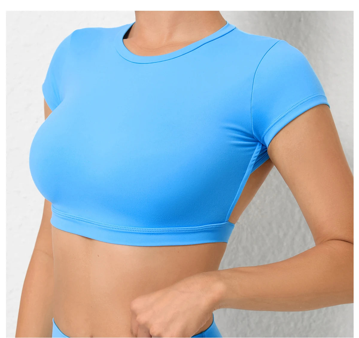 Sports Muscle Back Tee Without Padded Women Backless Sports Shirts Workout Gym Training Yoga T-Shirt Outdoor Open Back Tops