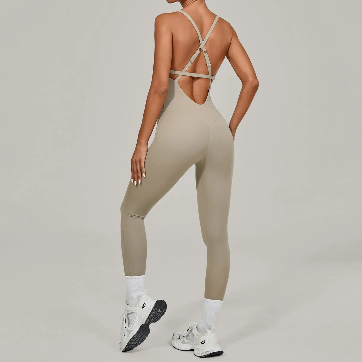 Cross Strap Open Back Jumpsuit