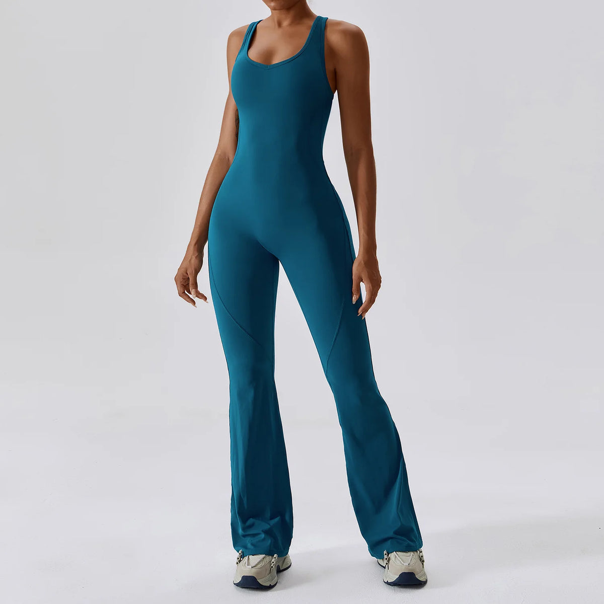 Racerback Flare Jumpsuit