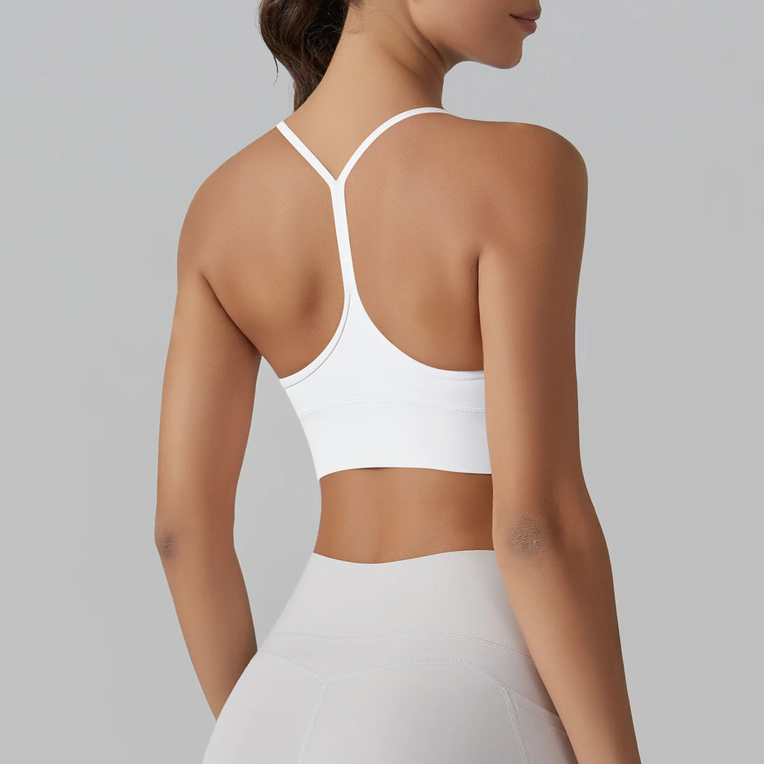 Y-Back Strappy Crop Bra