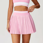 Chic High Waist Pleated Tennis Skort with Pockets