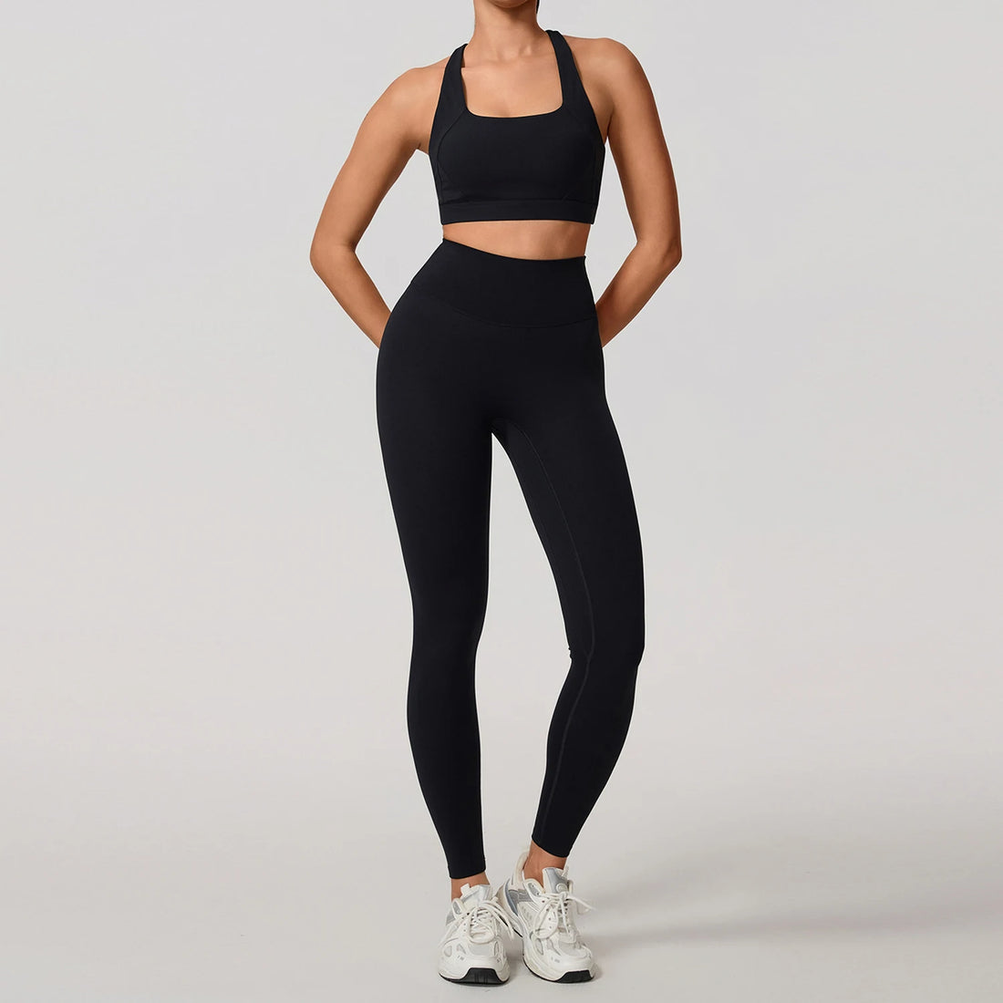 Cross Back Bra & Bottoms Set