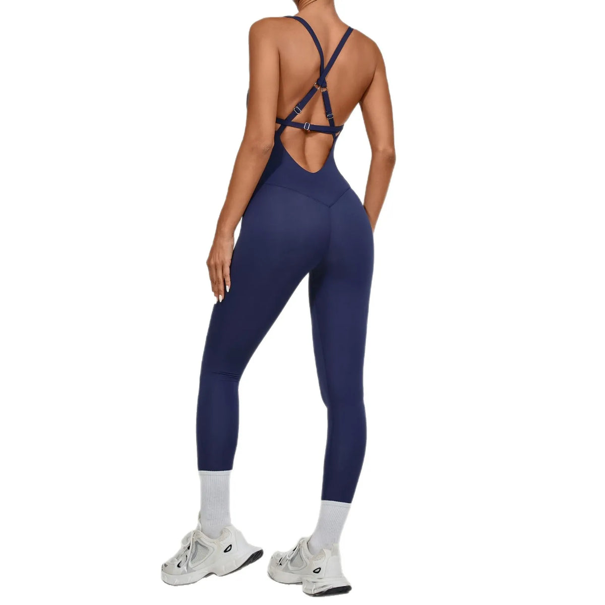 Cross Strap Open Back Jumpsuit