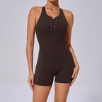 Elegant Cross Backless Sports Jumpsuit for Women