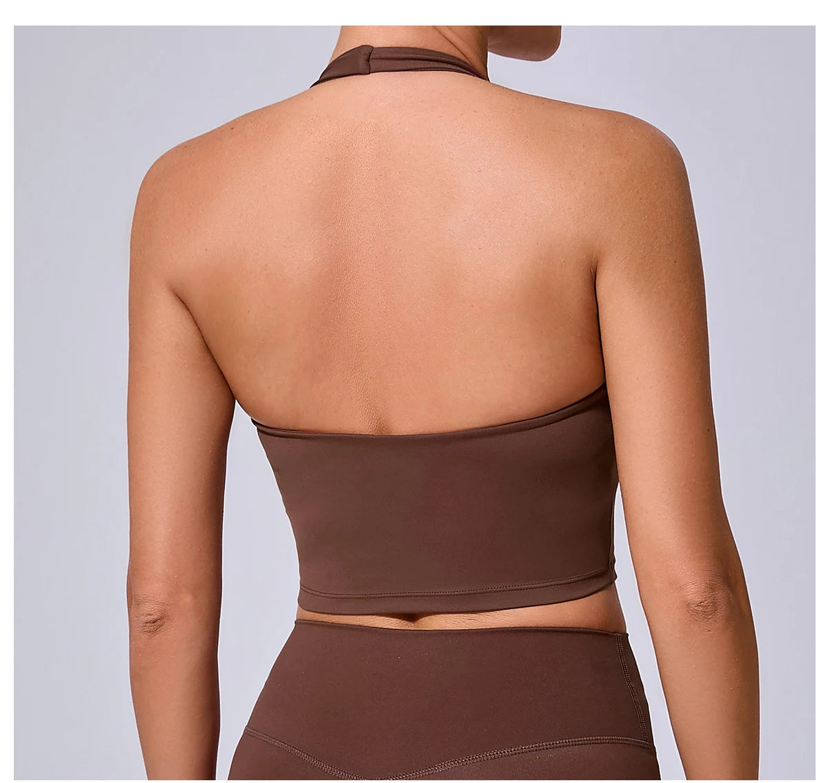 Ladies Sports Bra Sexy Hanging Neck High Support Impact Yoga Underwear Running Fitness Gym Push Up Workout Bra Padded Bralette