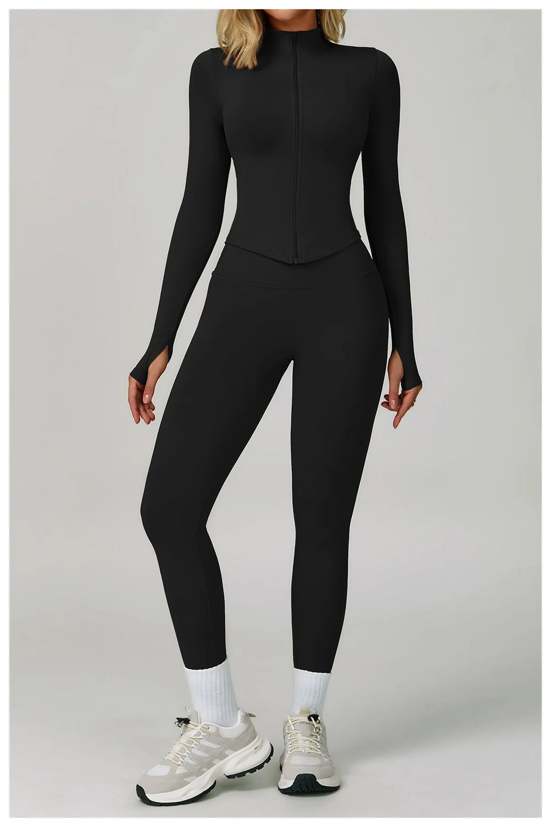 Seamless Bra, Jacket & Bottoms Set
