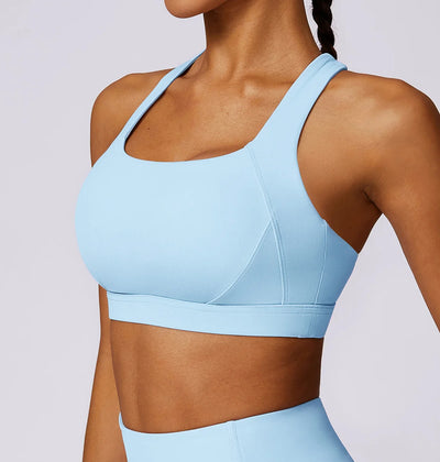 Wide Strap Cross Back Bra