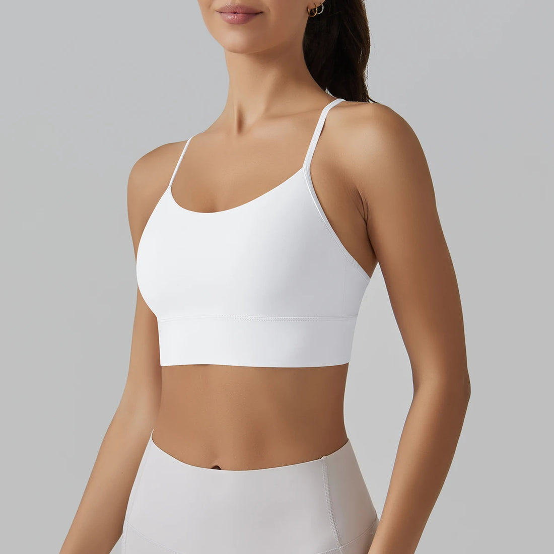 Y-Back Strappy Crop Bra