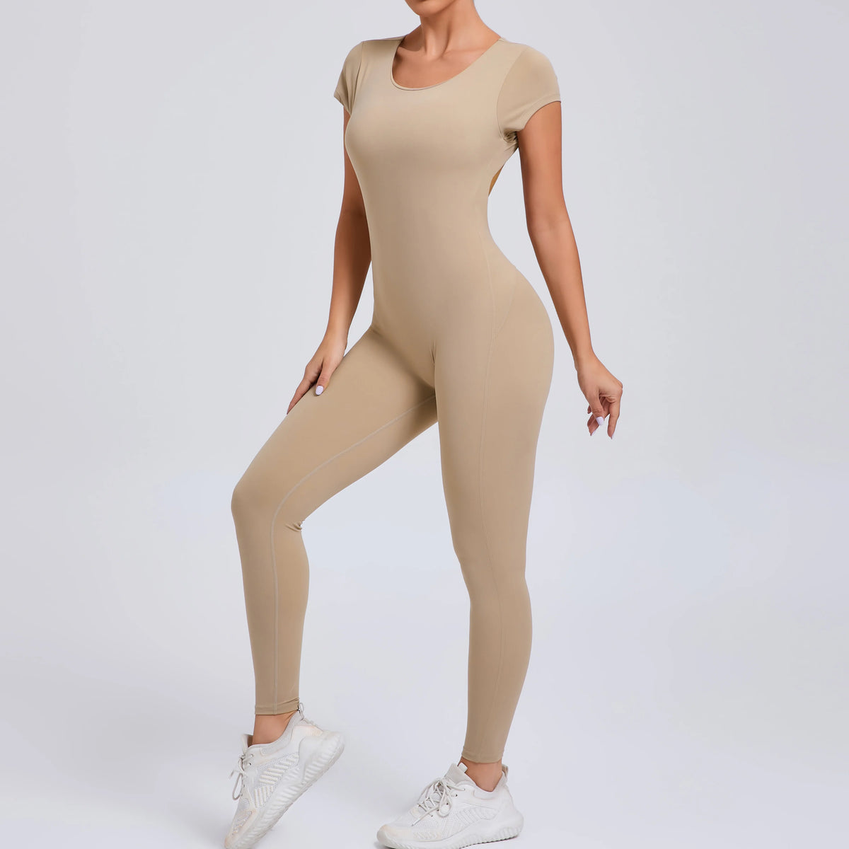 Padded Backless Sleeveless Jumpsuit