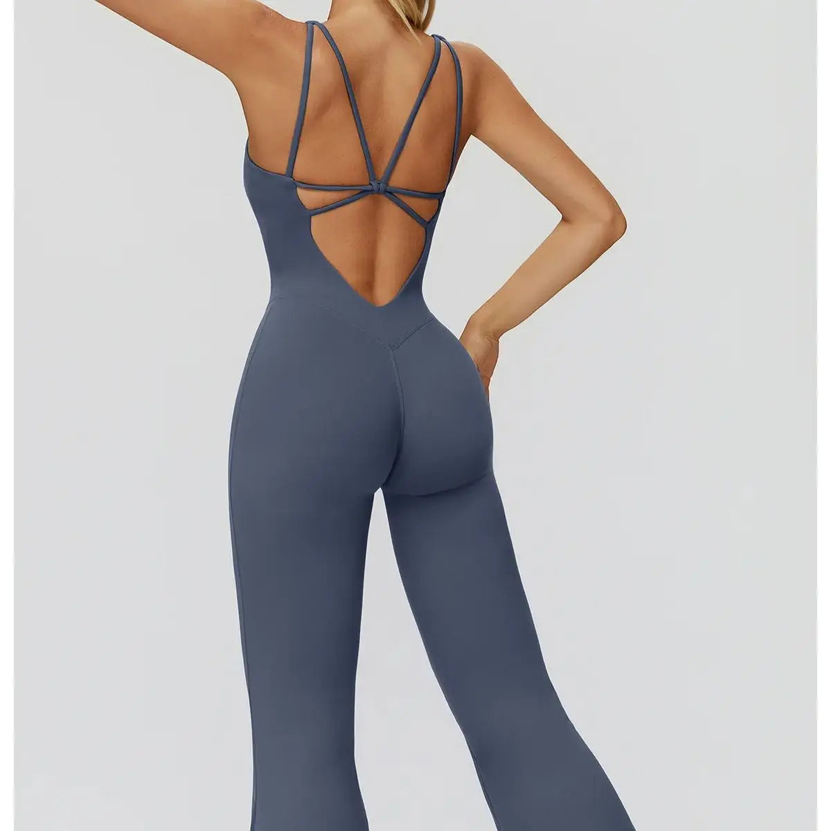 Cross Back Wide Leg Jumpsuit