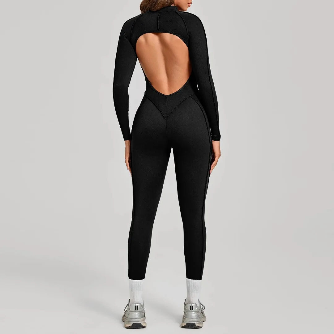 Backless Zip Jumpsuit