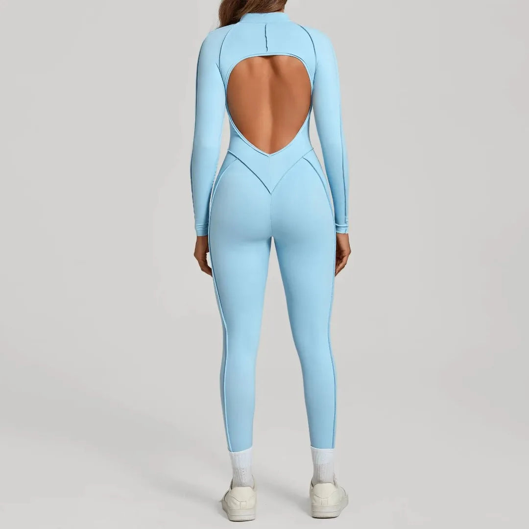 Backless Zip Jumpsuit