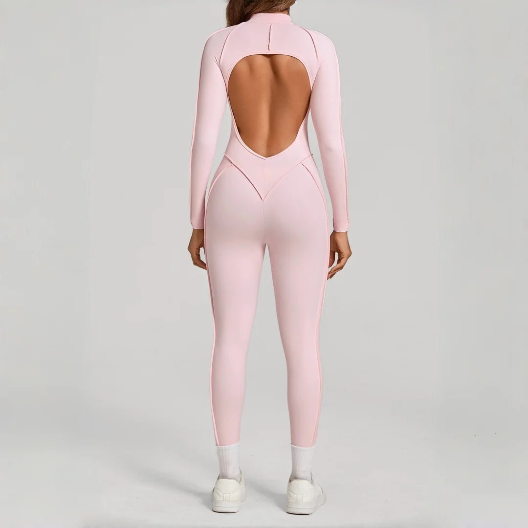 Backless Zip Jumpsuit