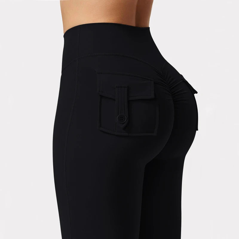 Wide Leg Cargo Leggings