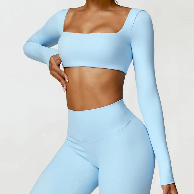 Square Neck Crop & Shorts Set