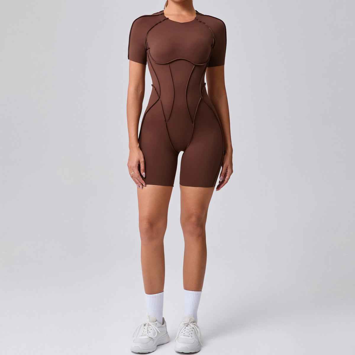 Short Sleeve Scrunch Romper