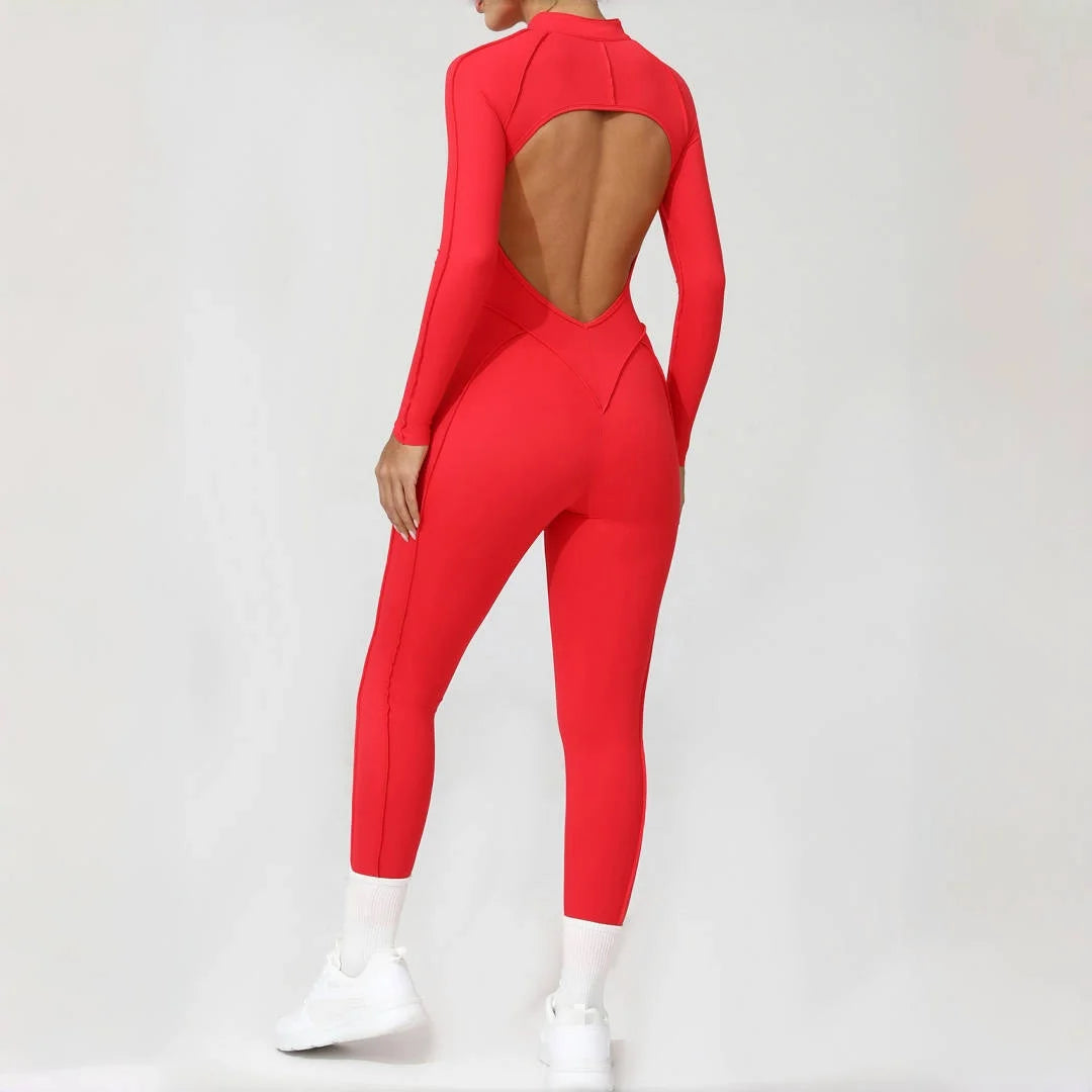 Backless Zip Jumpsuit