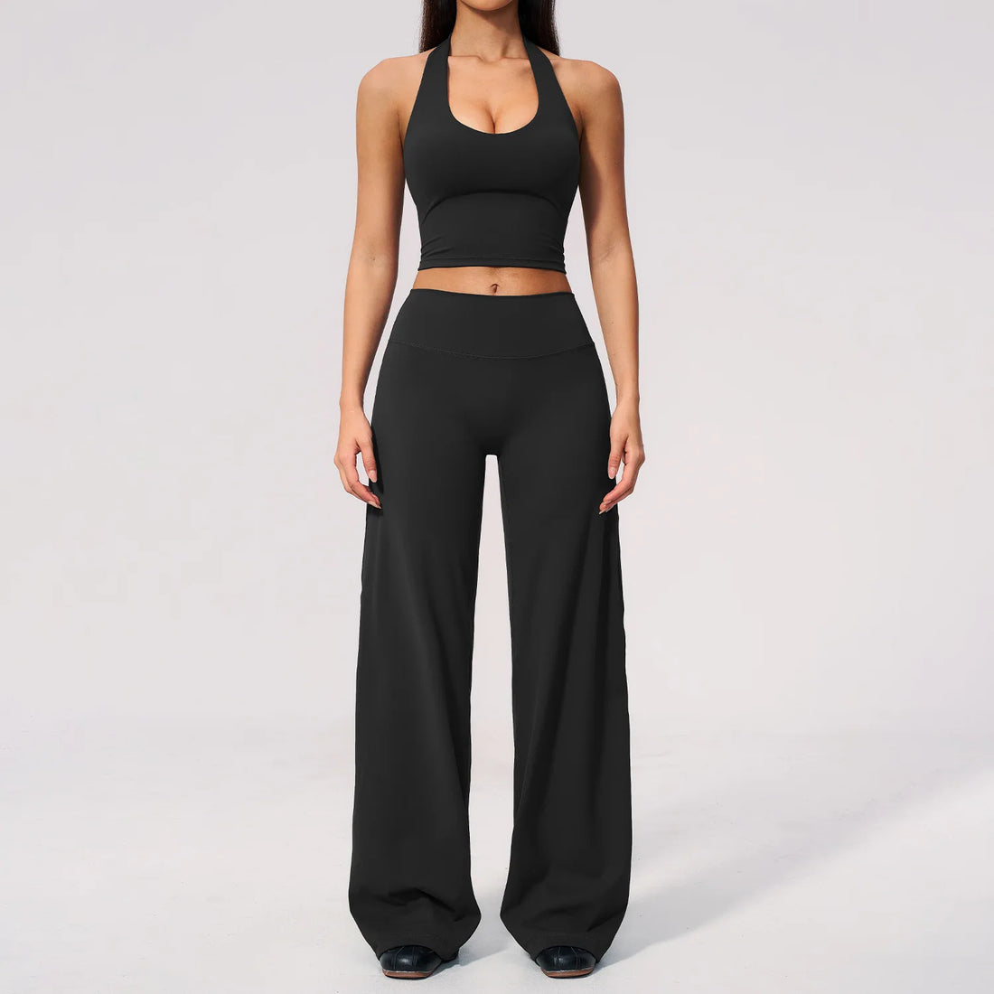 Foldover Two-Piece Yoga Set