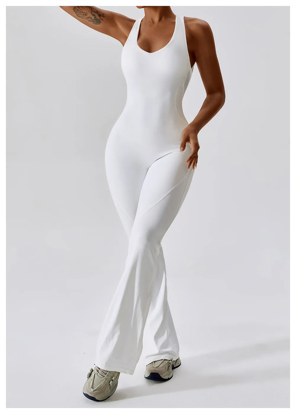 Racerback Flare Jumpsuit