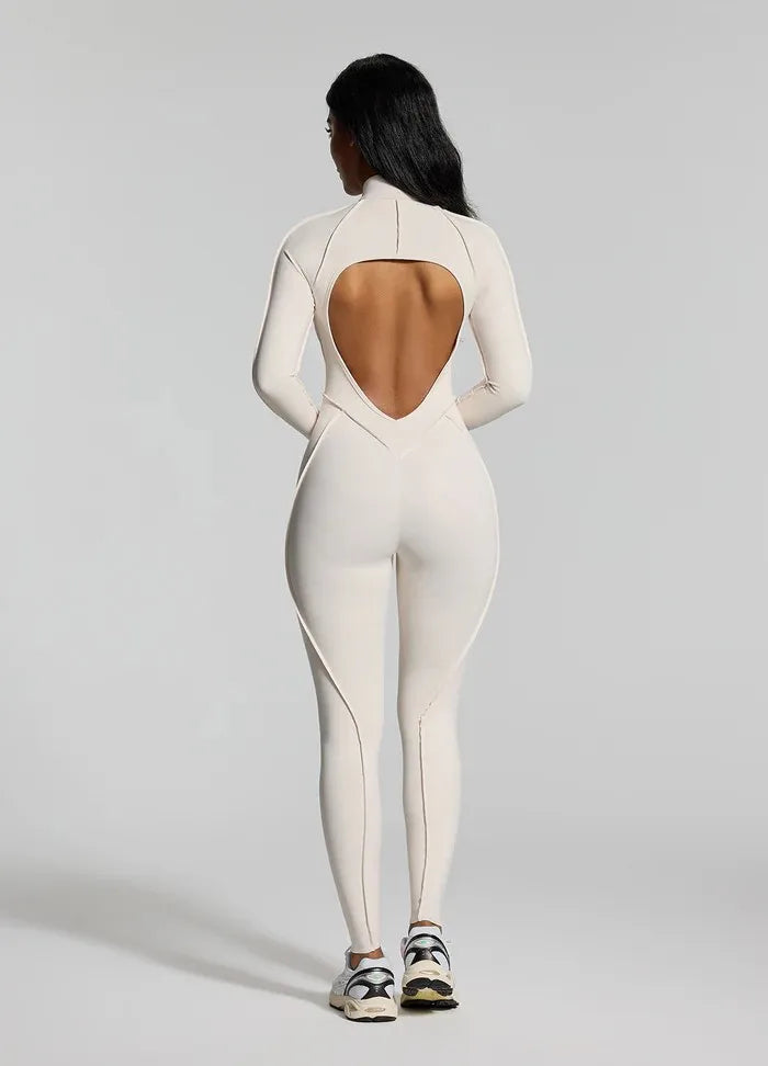 Long Sleeve Zip Bodysuit Set