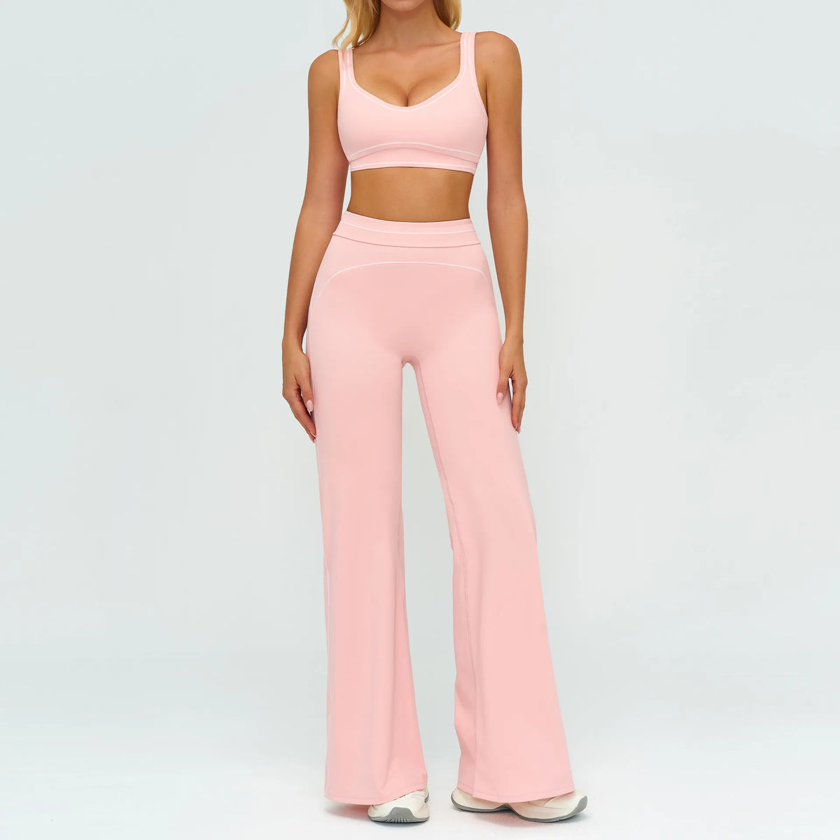 Crop Bra & Flare Leggings Set