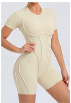 Short Jumpsuit Gym Clothes For Women Sportswear Fitness Overalls Backless Scrunch Booty Yoga Suit Sports Set Outfit