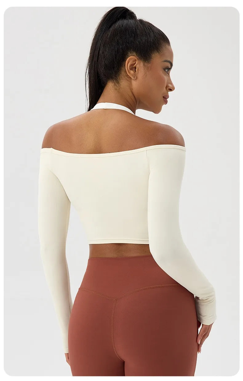 Off-Shoulder Ribbed Crop Top