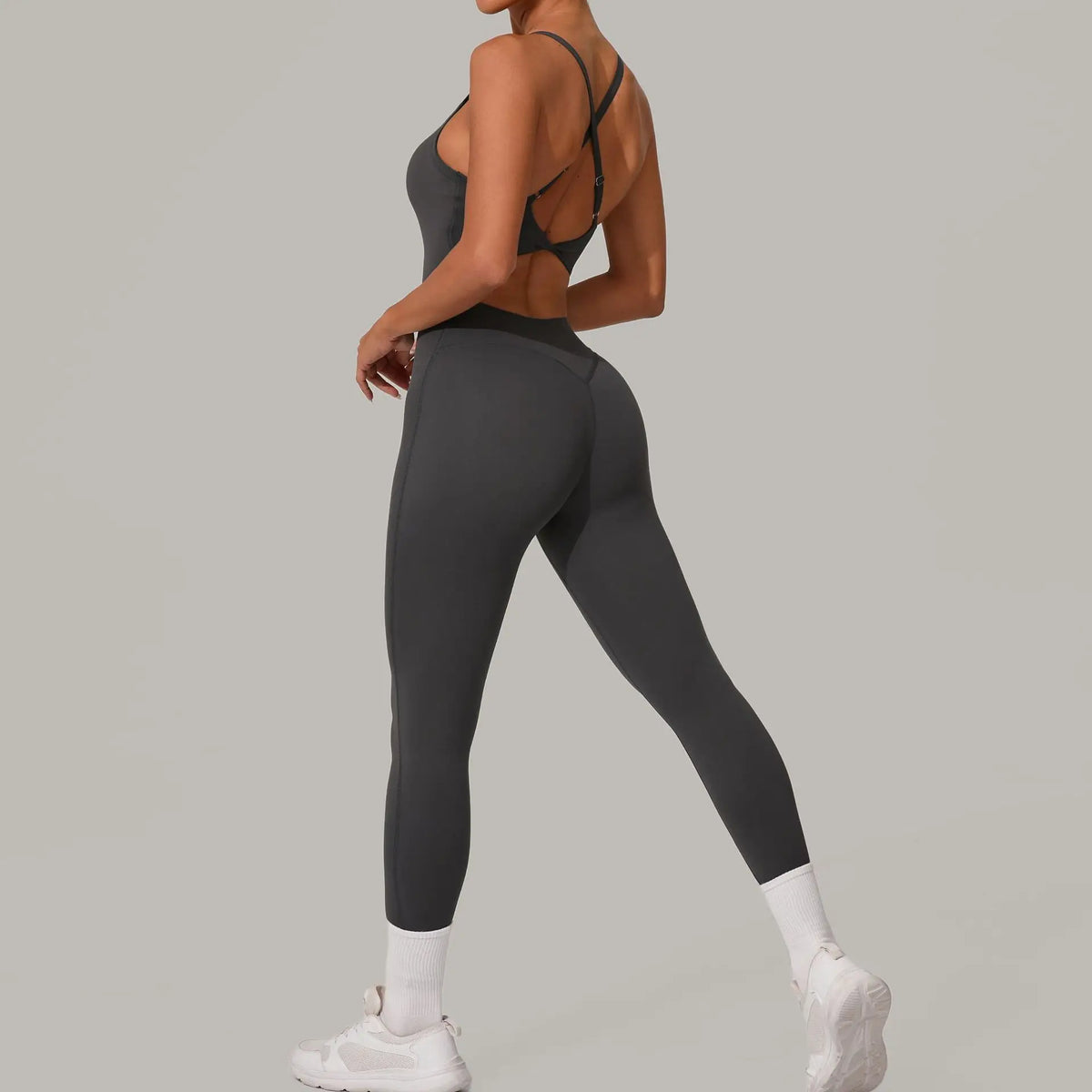 Cross Back Scrunch Jumpsuit